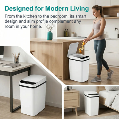 2026 12L Touchless Motion Sensor ABS Automatic Trash Bin for Kitchen and Home Use (23.5cm x 15.5cm x 30cm) by Summerwins