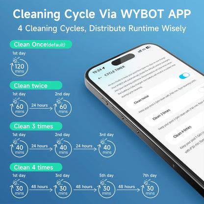 Wybot C1 Cordless Robotic Pool Vacuum for Inground and Above Ground Pools - 4-in-1 Wall & Waterline Cleaning, Coverage up to 1,614 Sq. Ft, 150 Minutes Smart Navigation, App Connectivity, Complimentary Handheld Pool Cleaner Included