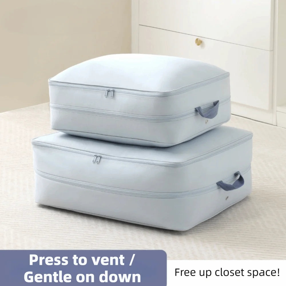 Large Capacity Durable Compression Storage Bags for Clothes and Quilts - Reusable Organizer for Moving and Packing