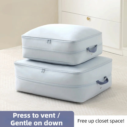 Large Capacity Durable Compression Storage Bags for Clothes and Quilts - Reusable Organizer for Moving and Packing