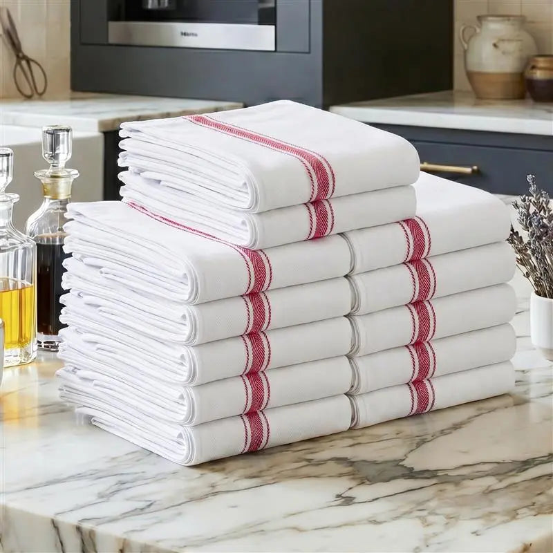 Utopia Kitchen Towels - 12 Pack, 100% Cotton, Absorbent, Lightweight, Lint-Free, 15x25 Inches