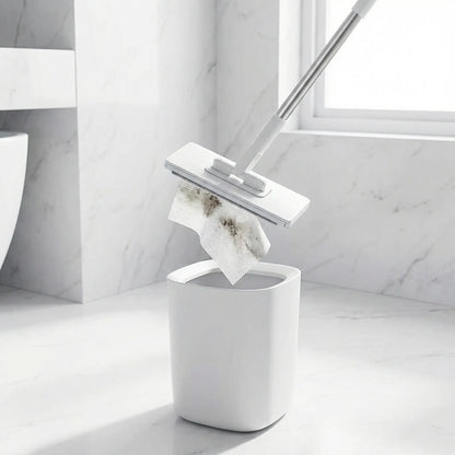 Hands-Free All-Purpose Lazymop: Ideal for Small Gaps, Cabinet and Glass Doors, and Ceilings with One-Touch Clamp for Wipes and Hygienic No-Touch Disposal. The Effortless and Versatile Cleaning Tool for a Spotless Home.