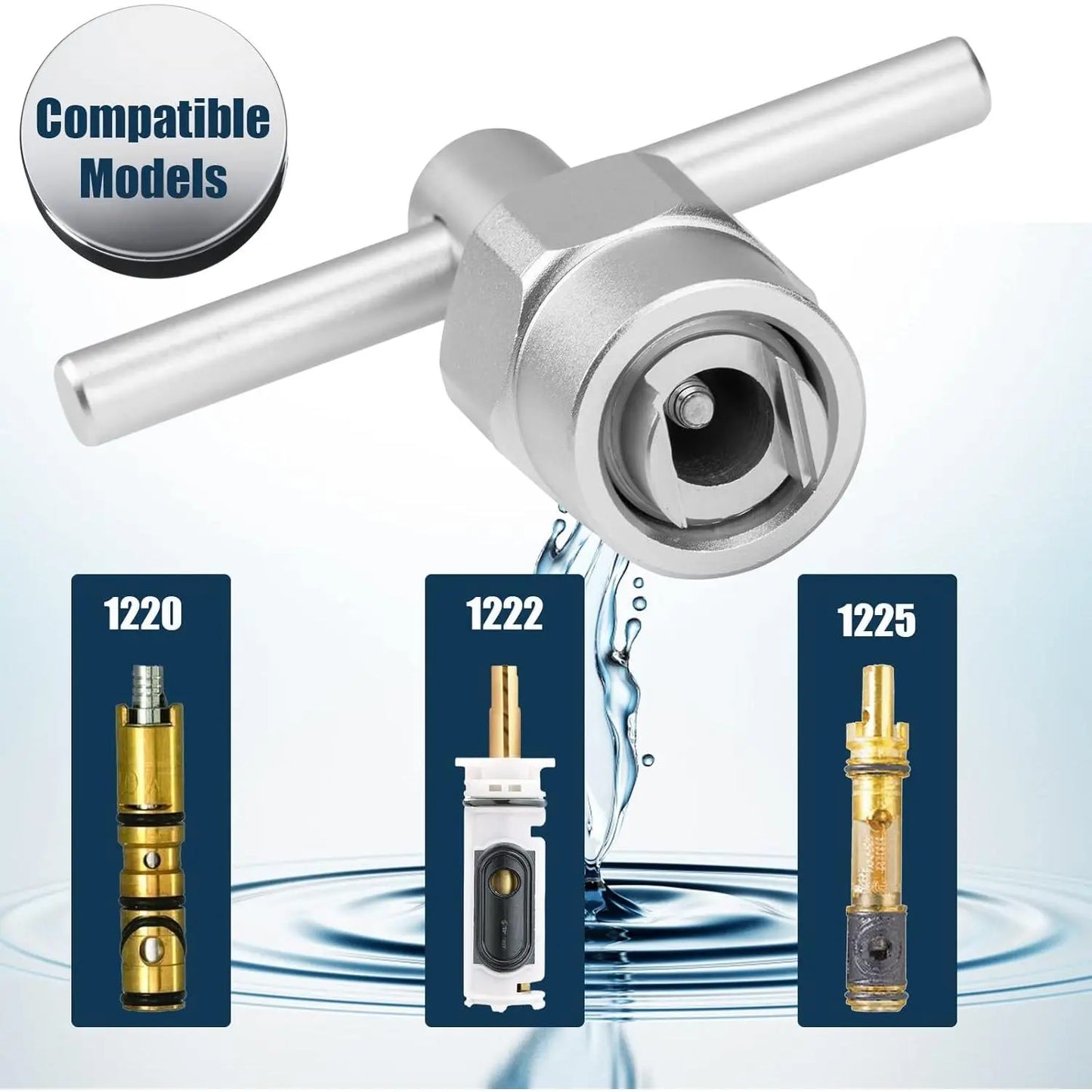 Cartridge Removal Tool, Cartridge Puller Compatible with Moen 1200, 1222, & 1225 Single Handle Cartridges Summerwins (Cartridges Not Included)
