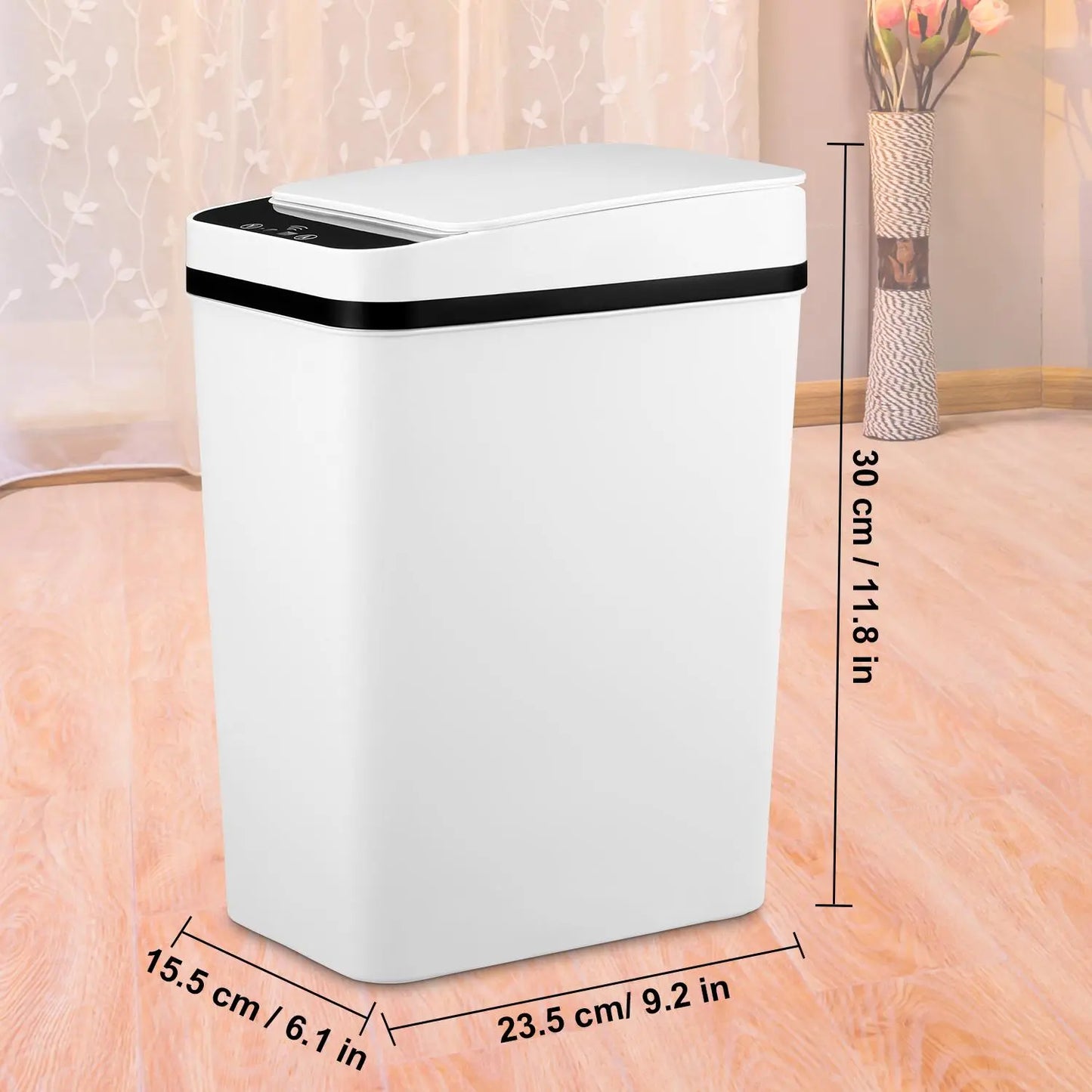 2026 12L Touchless Motion Sensor ABS Automatic Trash Bin for Kitchen and Home Use (23.5cm x 15.5cm x 30cm) by Summerwins