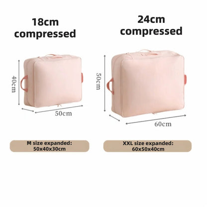 Large Capacity Durable Compression Storage Bags for Clothes and Quilts - Reusable Organizer for Moving and Packing