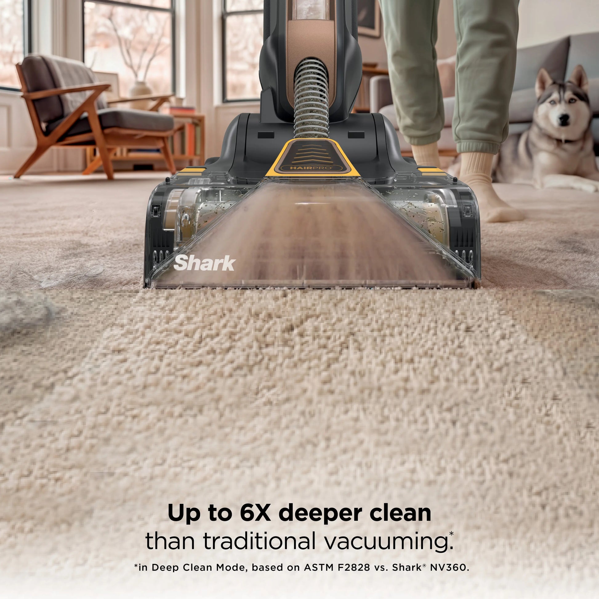 Shark Carpetforce Hairpro Upright Carpet Cleaner with PowerFins - Model EX551