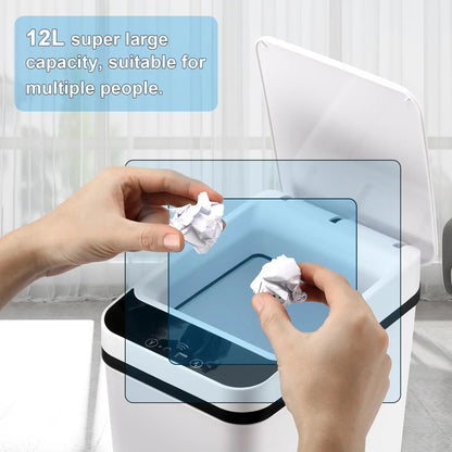 2026 12L Touchless Motion Sensor ABS Automatic Trash Bin for Kitchen and Home Use (23.5cm x 15.5cm x 30cm) by Summerwins