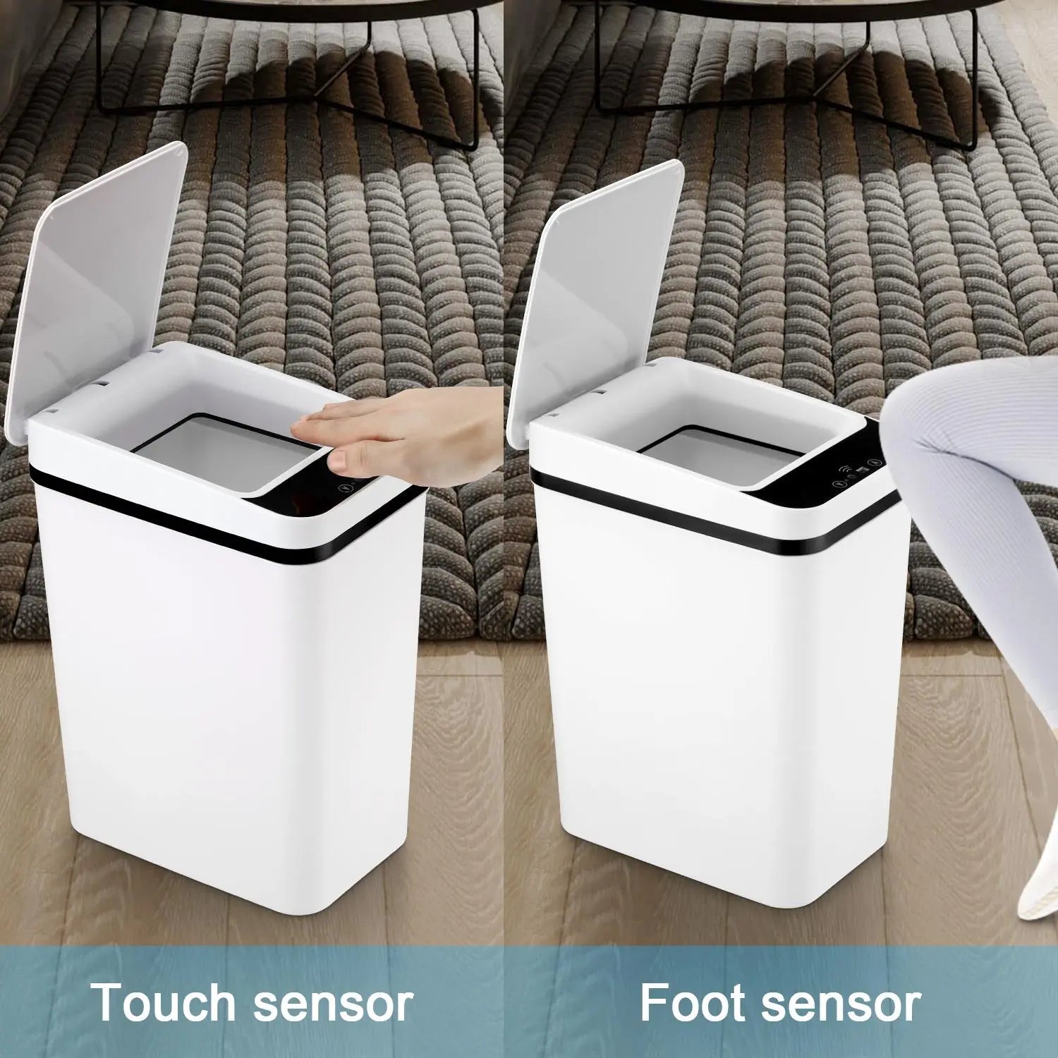 2026 12L Touchless Motion Sensor ABS Automatic Trash Bin for Kitchen and Home Use (23.5cm x 15.5cm x 30cm) by Summerwins